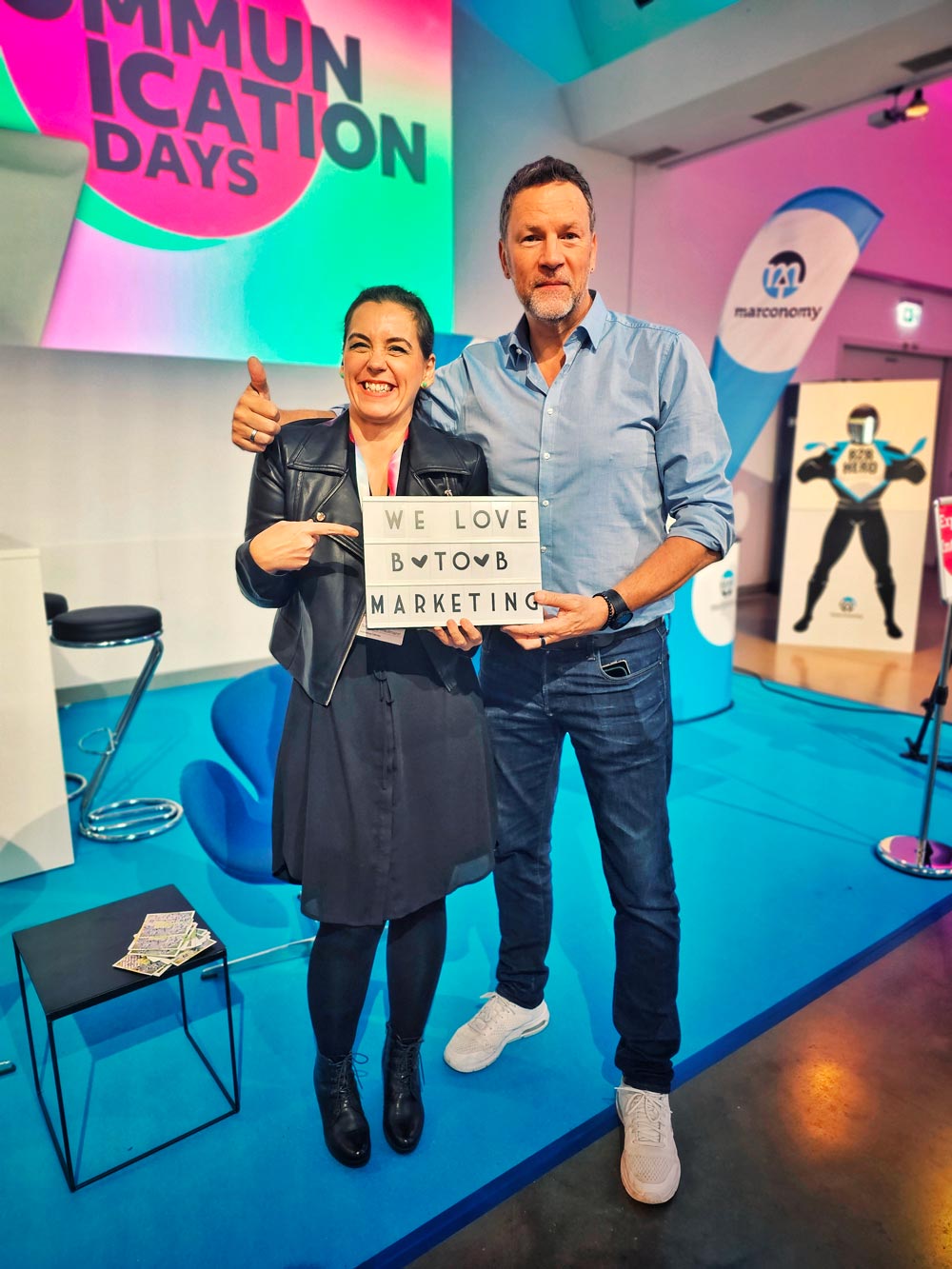 Susanne Trautmann und Michael Hannig bei den B2B Communication Days in Würzburg, Gast in Episode 19 des Podcasts Future Marketing Skills