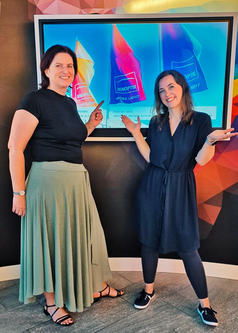 Sabine Klisch und Susanne Trautmann bei der Aufnahme von Episode 23 des Podcasts Future Marketing Skills in Jena