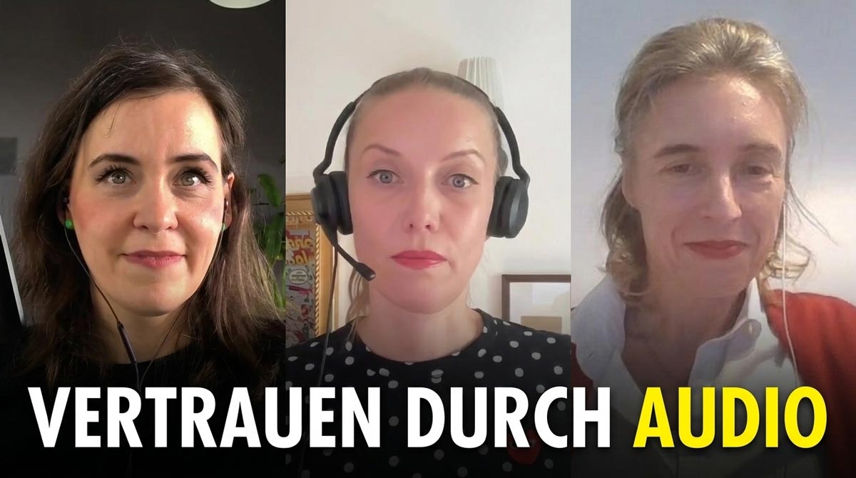 Susanne Trautmann, Carolin Durst und Sandra Reimann im Podcast Future Marketing Skills über Podcast-Werbung und Vertrauen